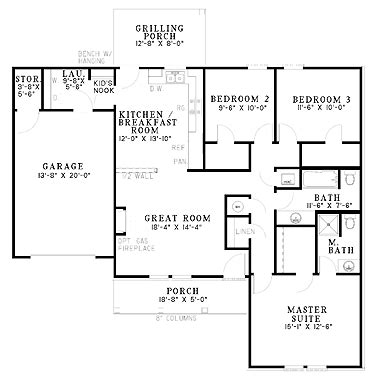 ranch style house plan  beds  baths  sqft plan   hip roof design ranch style