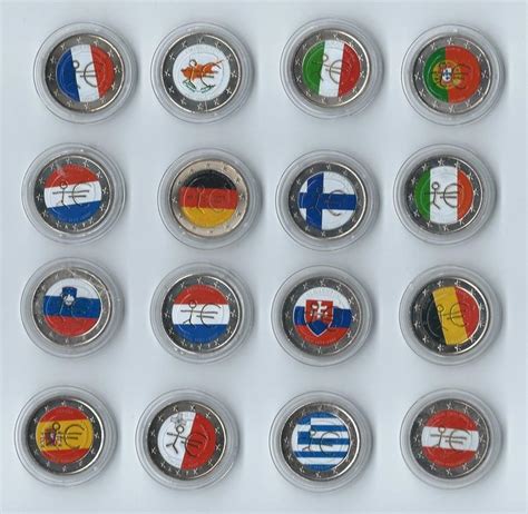 europa gekleurde  euromunten   jaar emu  munten catawiki