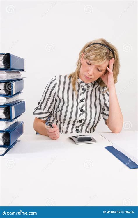 busy woman working  desk royalty  stock photography image