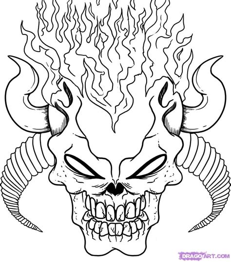 demon skull coloring pages skull coloring pages coloring