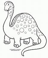 Coloring Dinosaur Simple Pages Printable sketch template