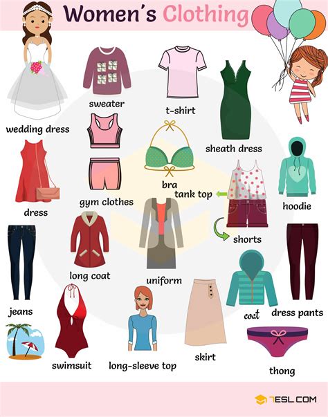 clothes vocabulary learn clothes   pictures eslbuzz learning english