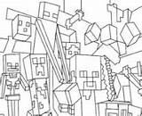 Minecraft Pages Coloring Mobs Steve Coloringpagesonly sketch template