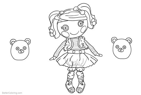 lalaloopsy coloring pages lineart  printable coloring pages