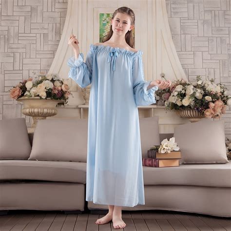 2019 new women sweat cotton vintage lace breathable sleepwear robes