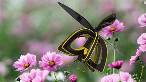 bee drone   robotic flower pollinator
