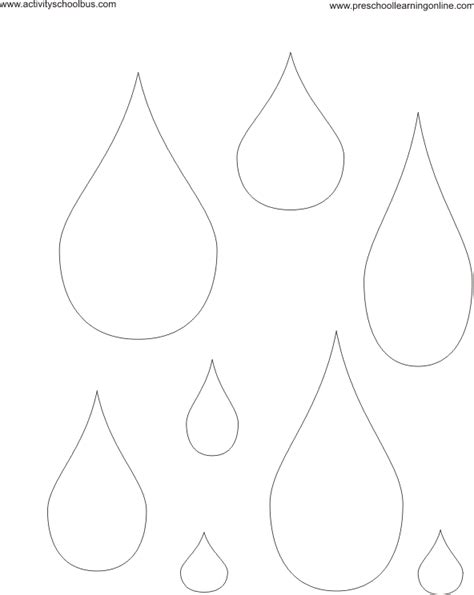big raindrop template printable  raindrops coloring page crafts