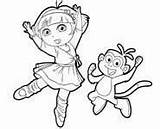 Dora Coloring Boots Pages Jumping Dancing Printables Thumb Doratheexplorertvshow Index sketch template