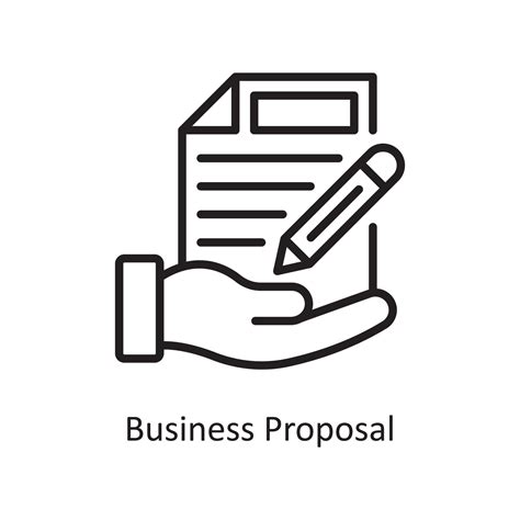 business proposal vector outline icon design illustration business