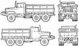 Truck M35 Reo Blueprint 25ton Getoutlines Blueprintbox sketch template