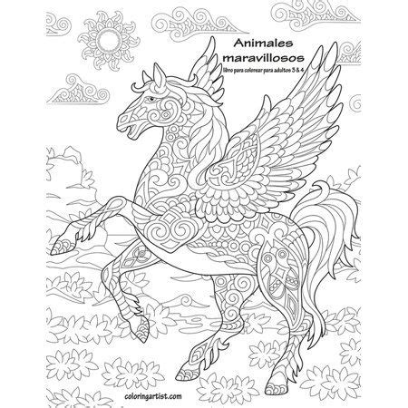 coloring pages flying horse images