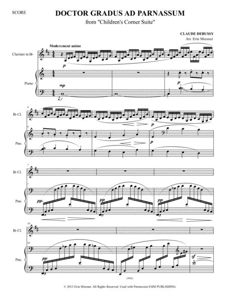 dr gradus ad parnassum  clarinet  piano   sheet musicsheetsorg