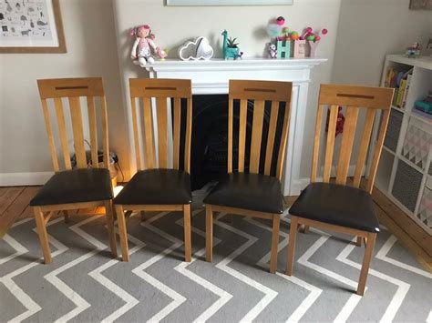 solid oak dining room chairs wooden  loanhead midlothian gumtree