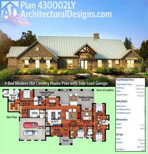 pin  hill country house plans