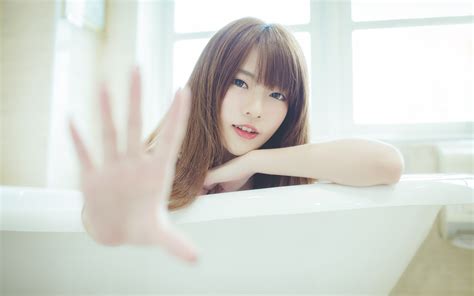 wallpaper women model hands long hair anime asian