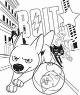 Bolt Coloring Pages Movie Kids sketch template