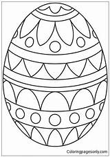 Easter Pages Egg Simple Pattern Coloring Color Online sketch template