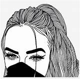 Outline Girl Drawing Tumblr Cool Drawings Hipster Girls Face Backgrounds Getdrawings Eyes Sideways Outlines Desenhos Starbucks Hair Transparent Para Draw sketch template