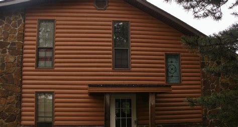 beautiful vinyl log cabin siding    trailer