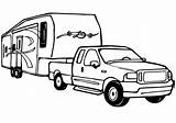 Coloring Pages Ford F250 Trailer Truck Getcolorings Color sketch template