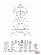Angels Coloring Pages Baseball Logo Anaheim Mlb Angeles Los Printable Sport Color Book Print Teams Major League Online Drawing Search sketch template