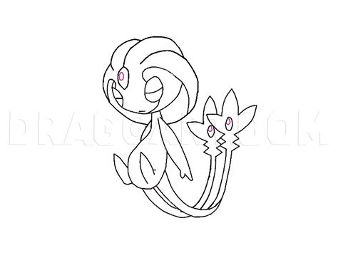 draw uxie coloring page trace drawing