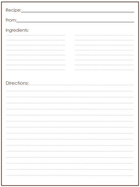 recipe book template