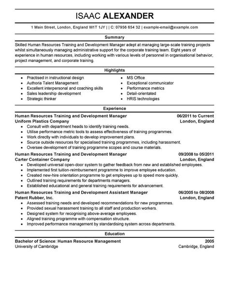 training  development resume   professional resume