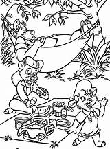 Baloo Coloring Dumbo Kolorowanki Talespin Dzieci sketch template