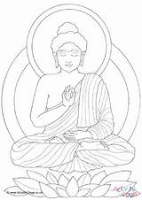 Buddha Colouring Coloring Pages Printable Drawing Template Vesak Getdrawings Sketch sketch template