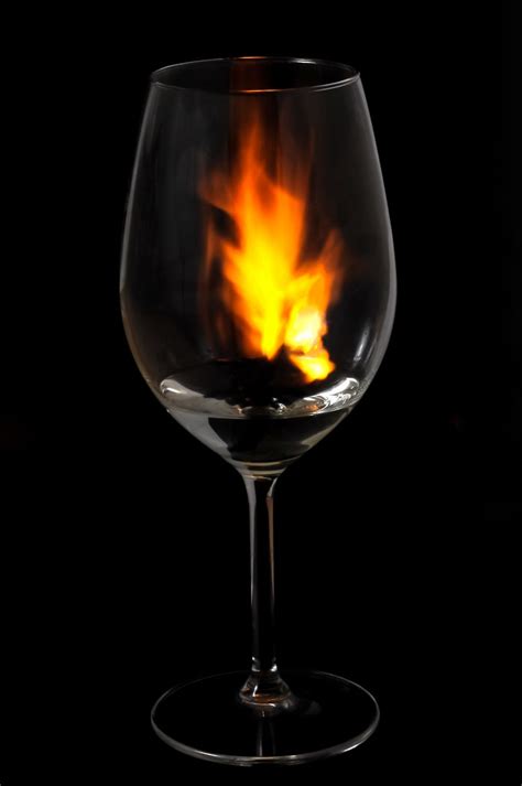 fire   wine glass  poured   alcohol   wine  flickr