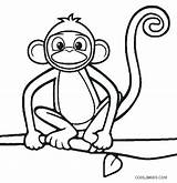 Monkey Coloring Pages Printable Kids Paint Microsoft Drawing Baby Color Cute Hanging Face Funny Getcolorings Spider Getdrawings Drawings Colorings Paintingvalley sketch template
