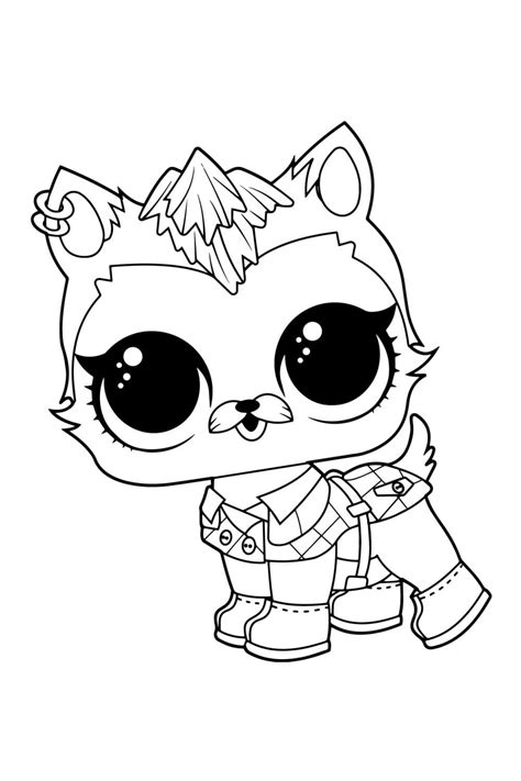 lol pets puppy scout coloring page  printable coloring pages  kids