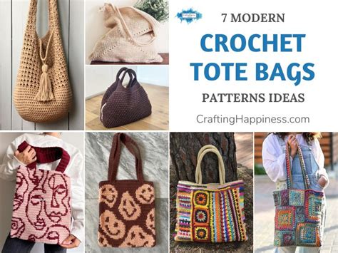 modern crochet tote bag patterns ideas crafting happiness