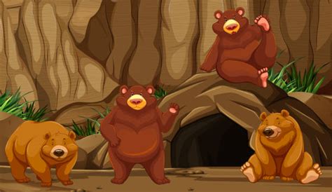 bear cave illustrations royalty free vector graphics and clip art istock