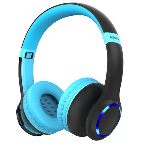 buy kids headphones bluetooth  mic led light wireless headphone mpow ch  ear headset