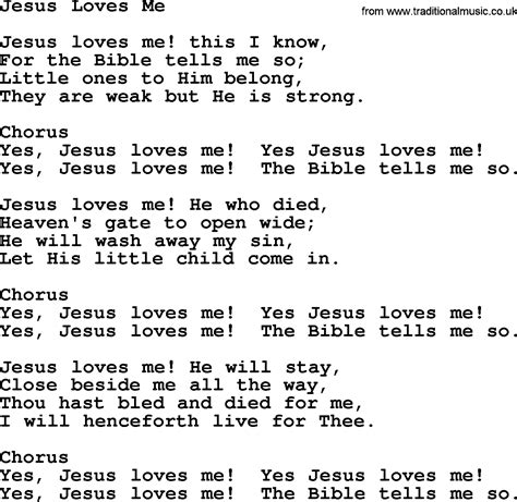 baptist hymnal christian song jesus loves  lyrics
