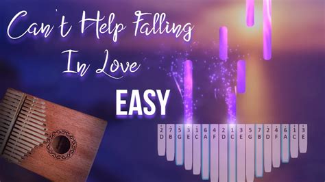 can t help falling in love easy kalimba tutorial youtube