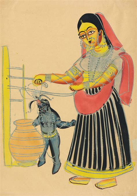 Krishna Observes Yashoda Churning Butter