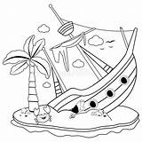 Colorare Schipbreuk Naufragio Bianco Piraten Schip Shipwreck Insel Abbandonata Dell Boekpagina Kleurende Eiland Grafiken Skelet Kleurrijke Koestert Poliepen Piraat Overwoekerd sketch template