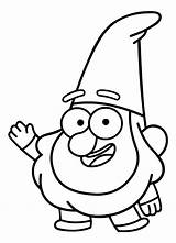 Gravity Falls Coloring Pages Gnomes Gnome Printable Say Hi Bill Color Sketchite Print Seven Cartoon Choose Board Wonder Template sketch template