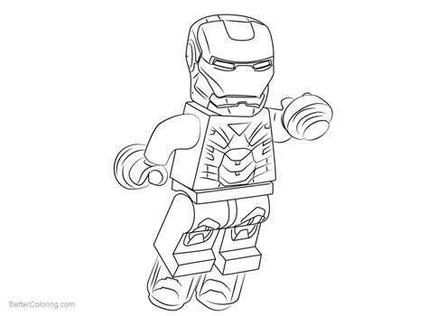 chibi lego iron man coloring pages  printable coloring pages