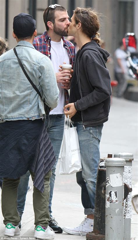 Zachary Quinto And His Beau Share A Kiss Amid Busy Streets Of New York