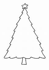 Tree Christmas Outline Printable Clip Blank Clipart Template Coloring Pages Trees Simple sketch template