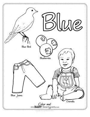color blue coloring pages