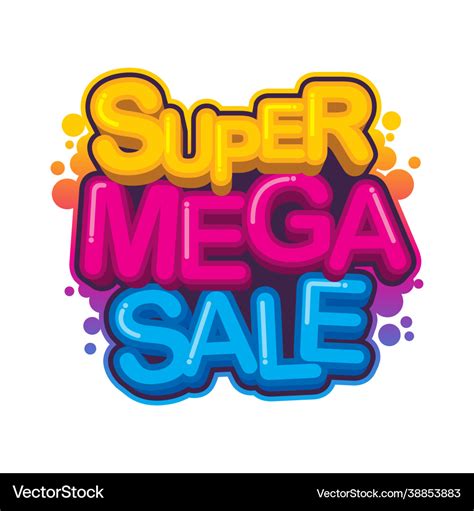 super mega sale image royalty  vector image