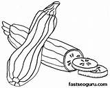 Zucchini Coloring Pages Printable Vegetable Clipart Print Kids Vegetables Color Getdrawings Getcolorings sketch template