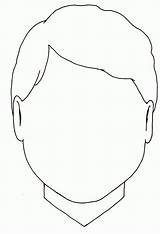 Face Boy Blank Outline Template Coloring Pages Mormonshare Colouring Sheets sketch template