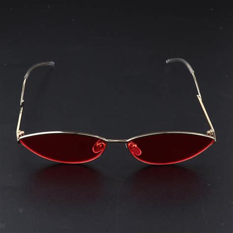 small frame skinny cat eye sunglasses mini narrow vintage trendy