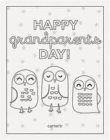 Grandparents Coloring Pages Happy Printable Sheet Kids Crafts Cards Grandparent Sheets Preschool Printables Activities Owls Craft Popular Parents Visit Family sketch template